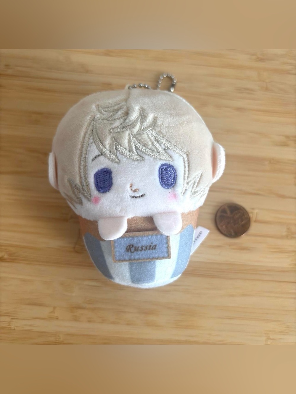 Rare Hetalia Axis Powers plush keychain Russia